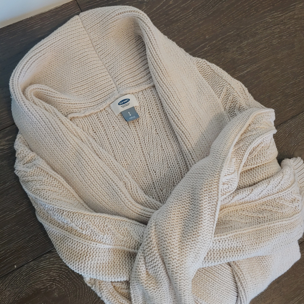Oatmeal Knit Cardigan from Old Navy (size small)